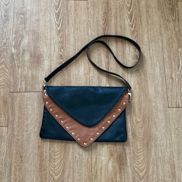 B-Low The Belt Leather Studded Envelope Crossbody - Picture 2 of 13